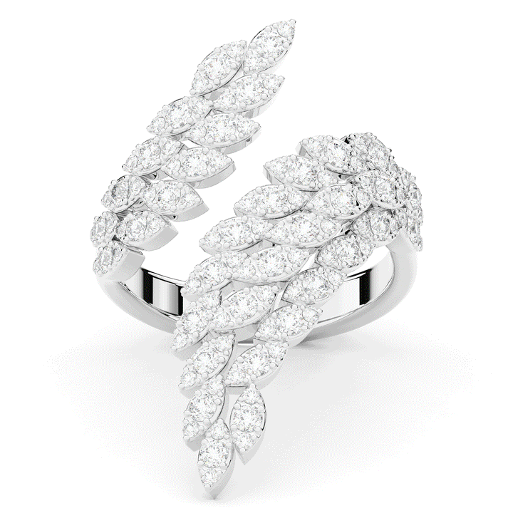 1.10CT.TW FEATHER BYPASS ROUND LAB DIAMOND BAND - Nazarelle