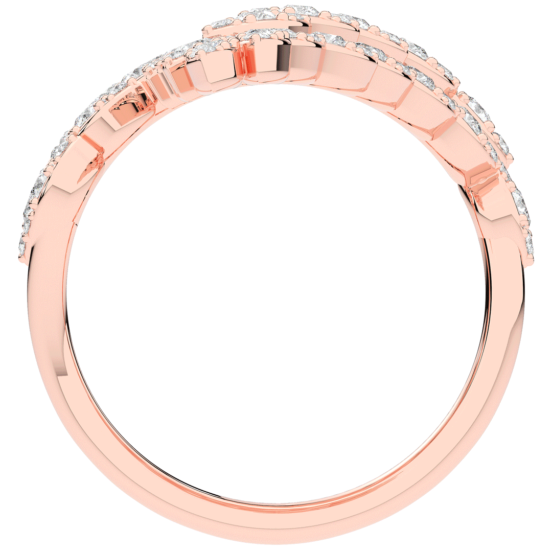 1.10CT.TW FEATHER BYPASS ROUND LAB DIAMOND BAND - Nazarelle