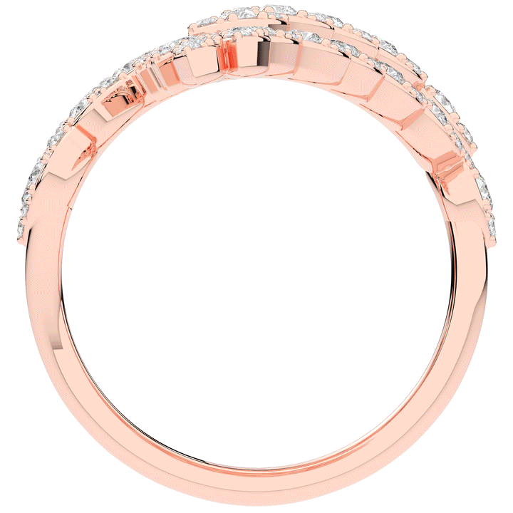 1.10CT.TW FEATHER BYPASS ROUND LAB DIAMOND BAND - Nazarelle