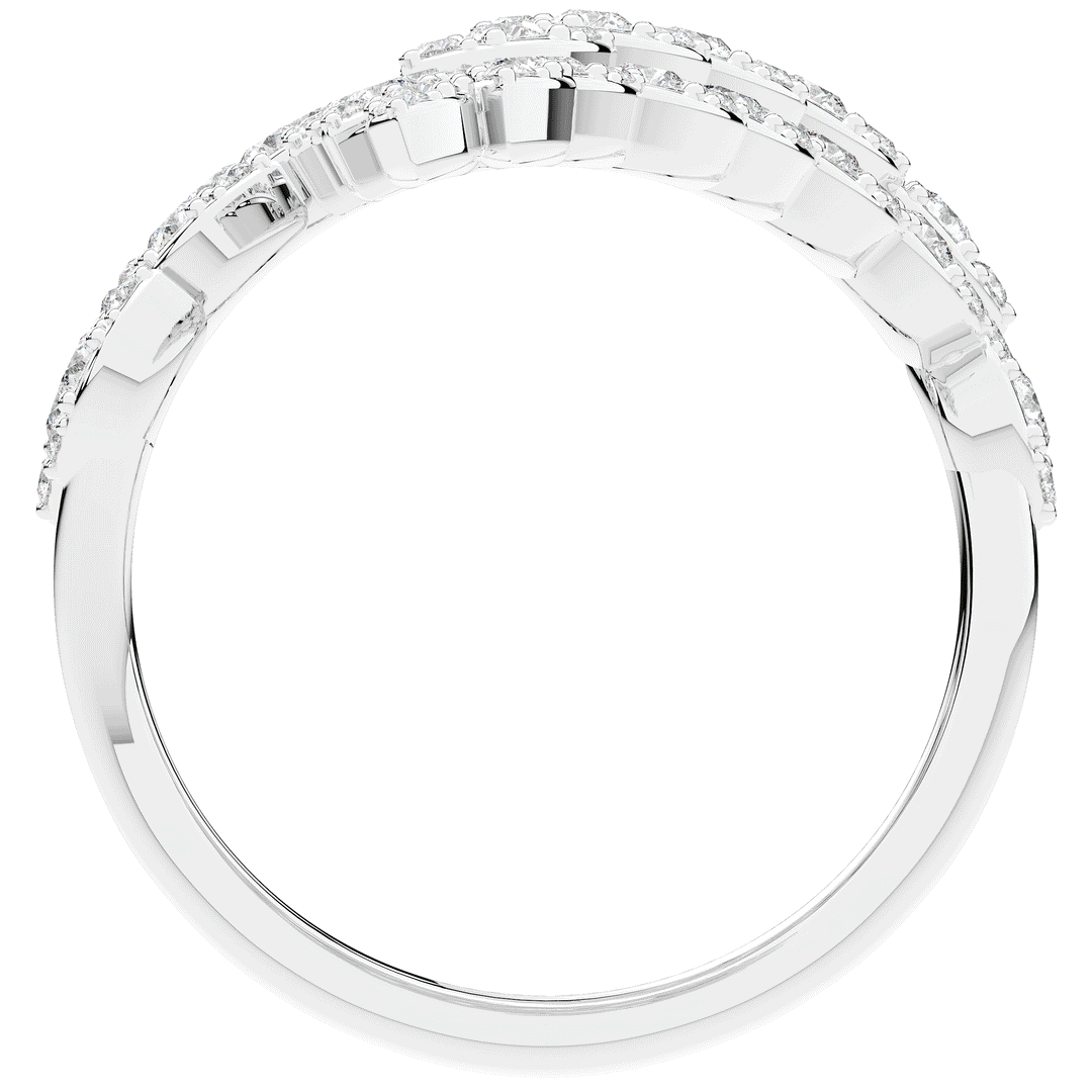 1.10CT.TW FEATHER BYPASS ROUND LAB DIAMOND BAND - Nazarelle