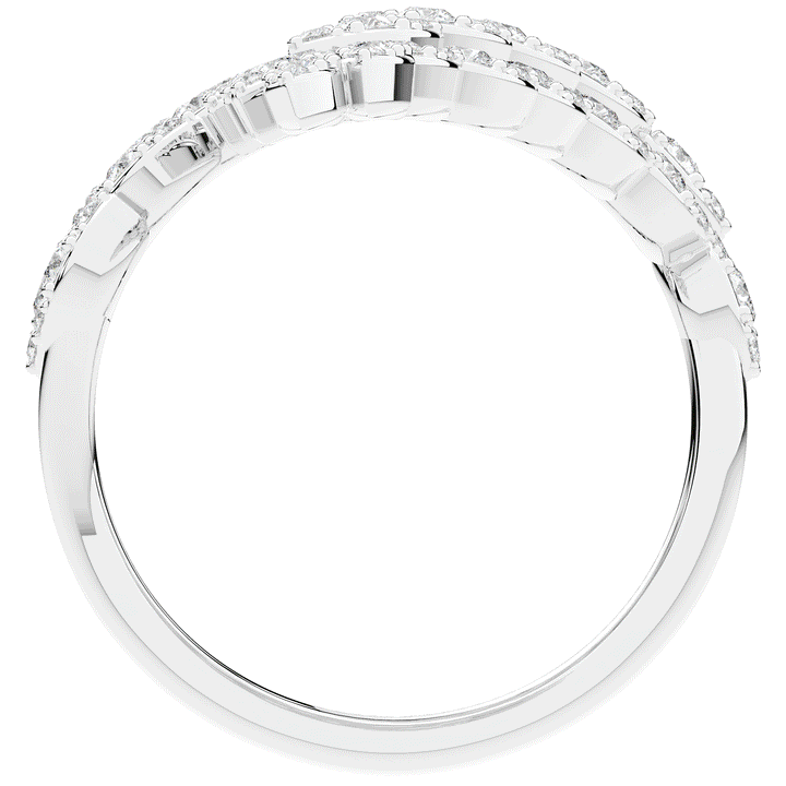 1.10CT.TW FEATHER BYPASS ROUND LAB DIAMOND BAND - Nazarelle