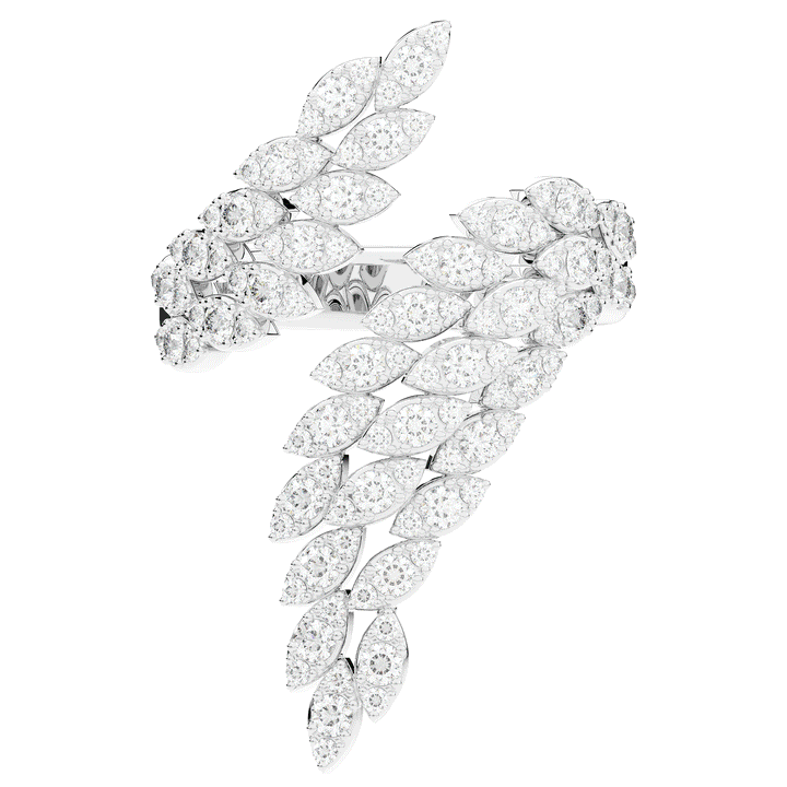 1.10CT.TW FEATHER BYPASS ROUND LAB DIAMOND BAND - Nazarelle