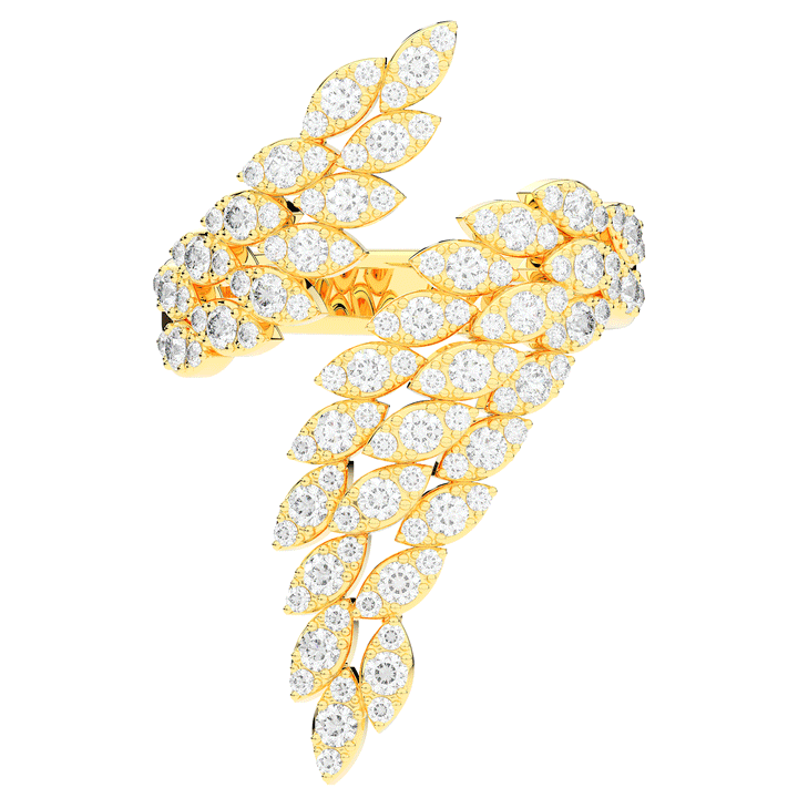 1.10CT.TW FEATHER BYPASS ROUND LAB DIAMOND BAND - Nazarelle