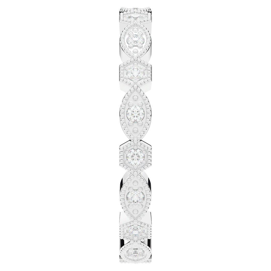 0.15CT.TW ROUND LAB DIAMOND WEDDING BAND - Nazarelle