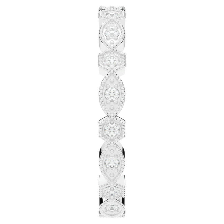 0.15CT.TW ROUND LAB DIAMOND WEDDING BAND - Nazarelle
