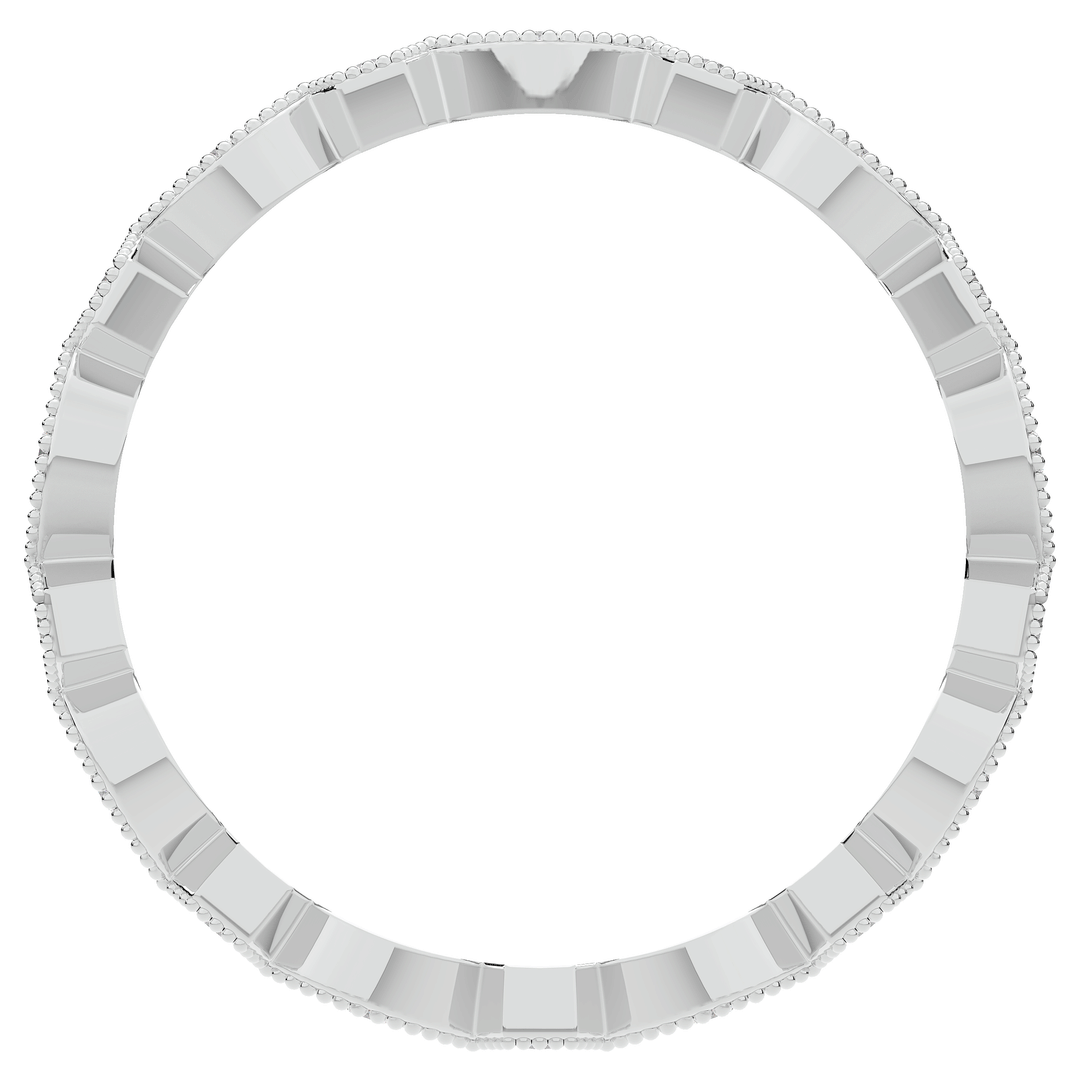 0.15CT.TW ROUND LAB DIAMOND WEDDING BAND - Nazarelle