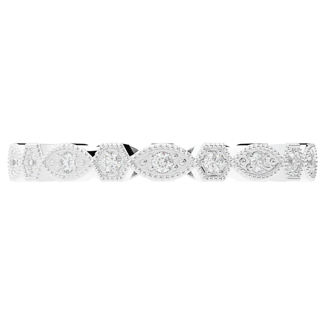 0.15CT.TW ROUND LAB DIAMOND WEDDING BAND - Nazarelle
