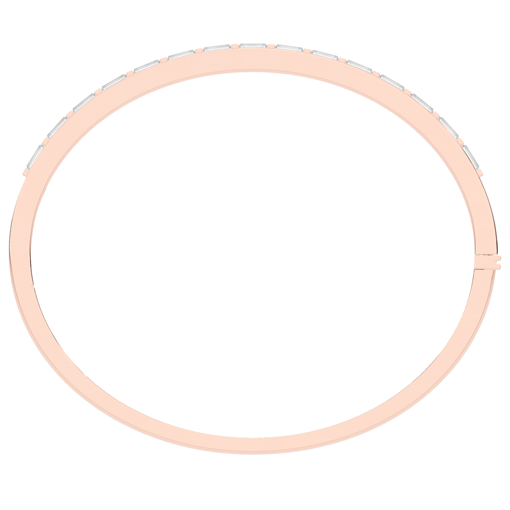 1.50CT.TW BAGUETTE LAB DIAMOND SHARED PRONG BANGLE - Nazarelle