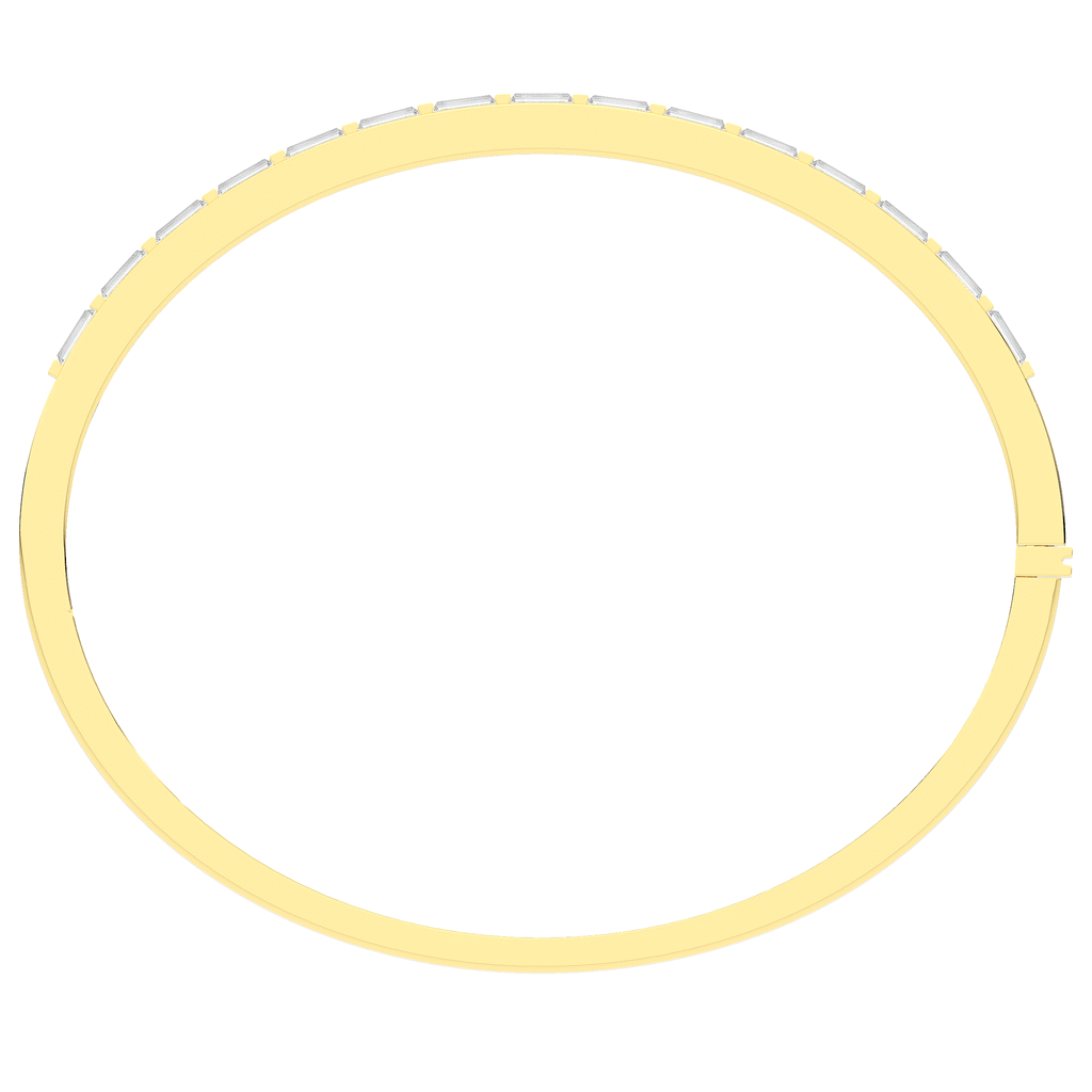 1.50CT.TW BAGUETTE LAB DIAMOND SHARED PRONG BANGLE - Nazarelle