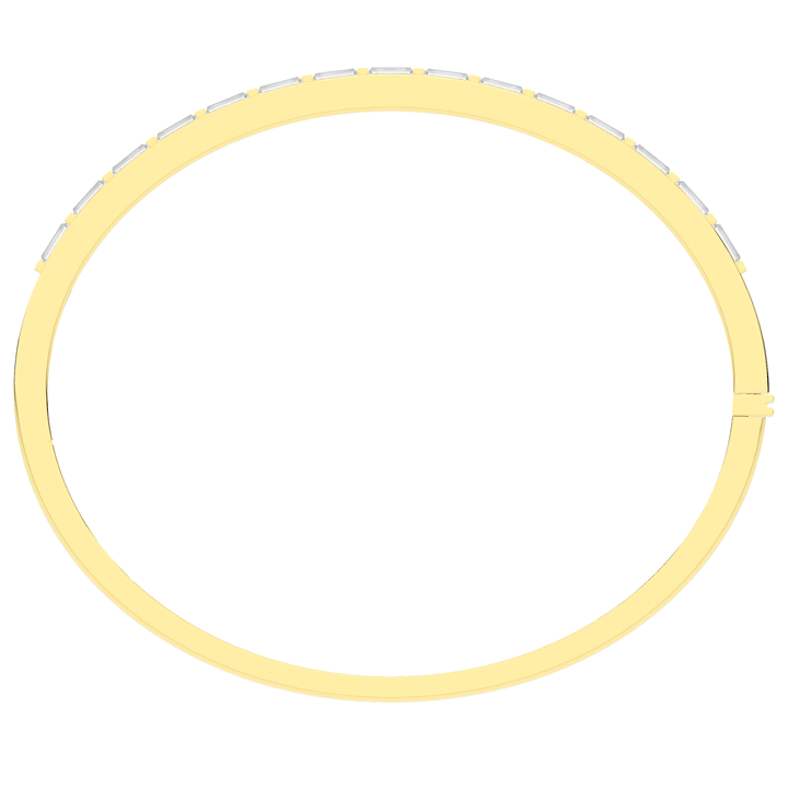 1.50CT.TW BAGUETTE LAB DIAMOND SHARED PRONG BANGLE - Nazarelle