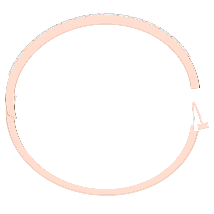 1.50CT.TW BAGUETTE LAB DIAMOND SHARED PRONG BANGLE - Nazarelle