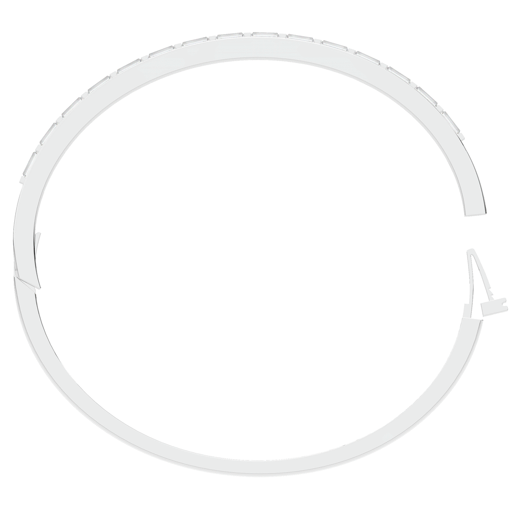 1.50CT.TW BAGUETTE LAB DIAMOND SHARED PRONG BANGLE - Nazarelle