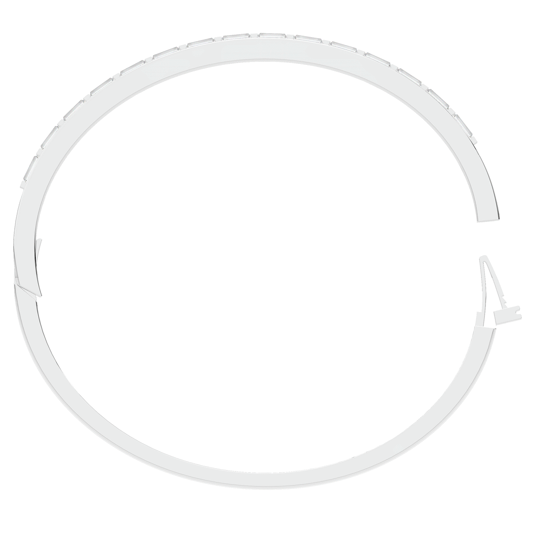 1.50CT.TW BAGUETTE LAB DIAMOND SHARED PRONG BANGLE - Nazarelle