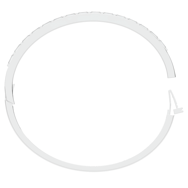 1.50CT.TW BAGUETTE LAB DIAMOND SHARED PRONG BANGLE - Nazarelle