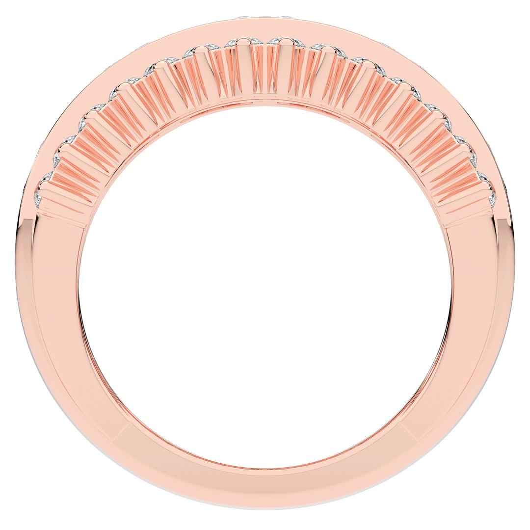 4.40CT.TW EMERALD CUT AND ROUND LAB DIAMOND WEDDING BAND - Nazarelle