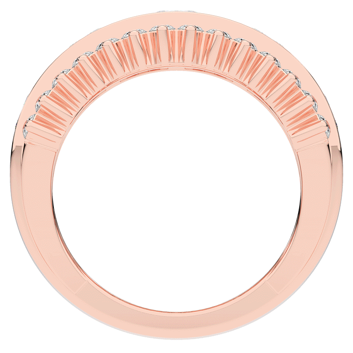 4.40CT.TW EMERALD CUT AND ROUND LAB DIAMOND WEDDING BAND - Nazarelle