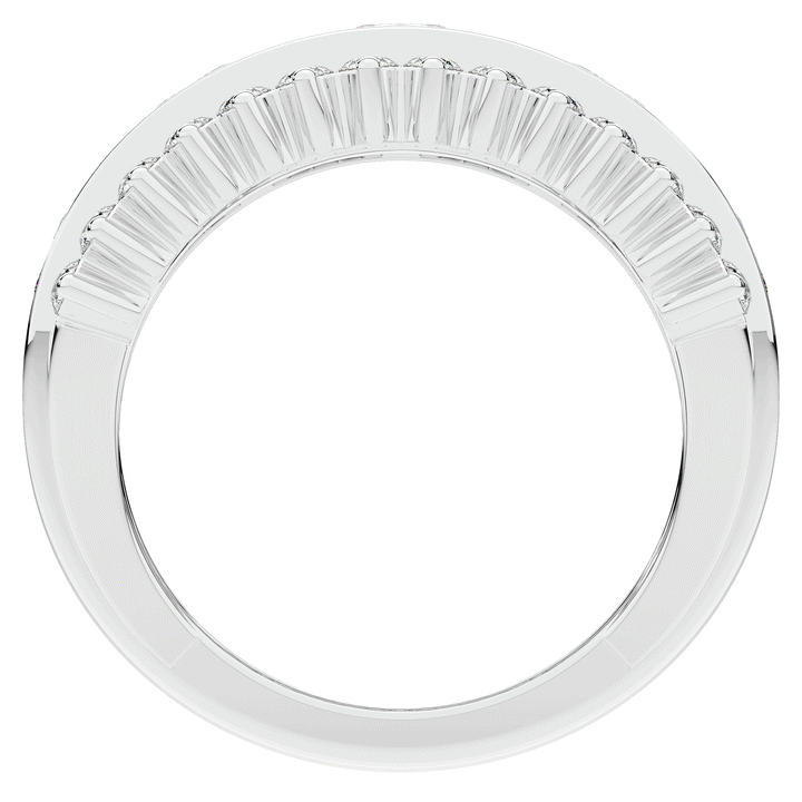 4.40CT.TW EMERALD CUT AND ROUND LAB DIAMOND WEDDING BAND - Nazarelle