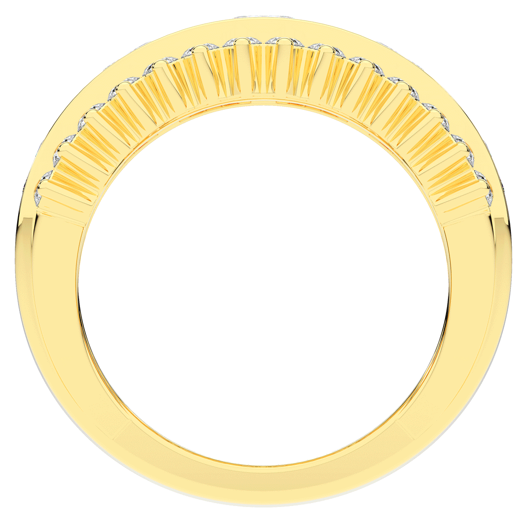 4.40CT.TW EMERALD CUT AND ROUND LAB DIAMOND WEDDING BAND - Nazarelle