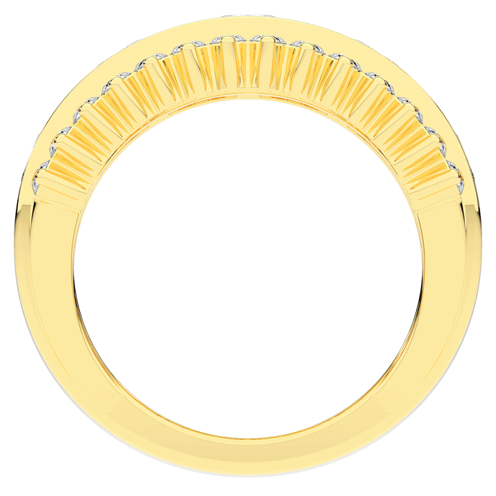 4.40CT.TW EMERALD CUT AND ROUND LAB DIAMOND WEDDING BAND - Nazarelle