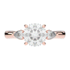 2.40CT.TW ROUND LAB DIAMOND 3 STONE ENGAGEMENT RING - Nazarelle