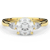 2.40CT.TW ROUND LAB DIAMOND 3 STONE ENGAGEMENT RING - Nazarelle