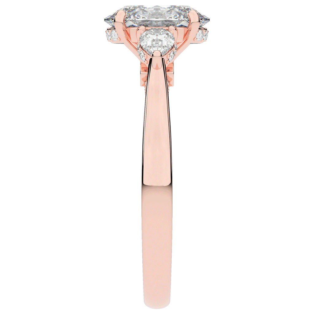 2.40CT.TW OVAL LAB DIAMOND 3 STONE ENGAGEMENT RING - Nazarelle