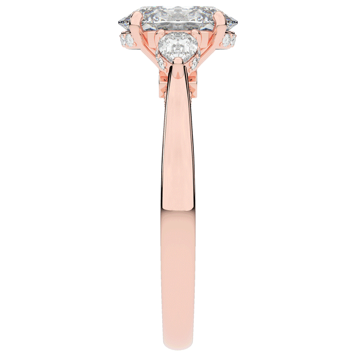 2.40CT.TW OVAL LAB DIAMOND 3 STONE ENGAGEMENT RING - Nazarelle
