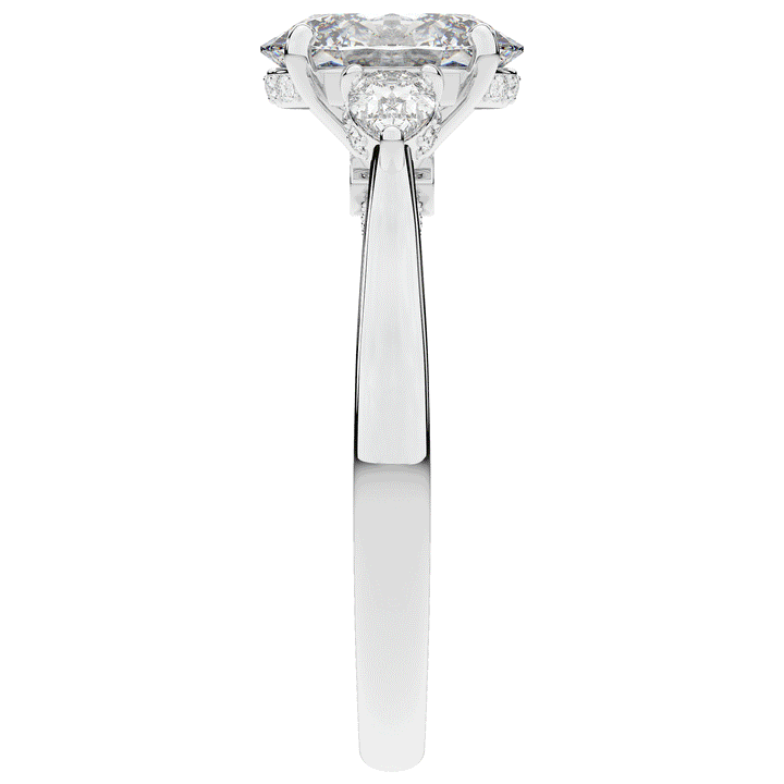 2.40CT.TW OVAL LAB DIAMOND 3 STONE ENGAGEMENT RING - Nazarelle