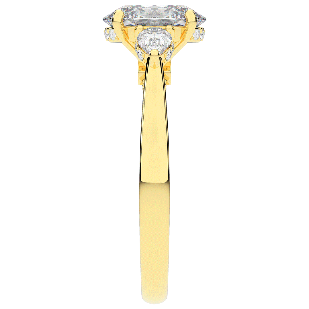 2.40CT.TW OVAL LAB DIAMOND 3 STONE ENGAGEMENT RING - Nazarelle
