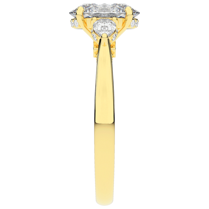 2.40CT.TW OVAL LAB DIAMOND 3 STONE ENGAGEMENT RING - Nazarelle