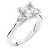 2.40CT.TW PRINCESS LAB DIAMOND 3 STONE ENGAGEMENT RING - Nazarelle