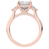 2.40CT.TW PRINCESS LAB DIAMOND 3 STONE ENGAGEMENT RING - Nazarelle