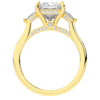 2.40CT.TW PRINCESS LAB DIAMOND 3 STONE ENGAGEMENT RING - Nazarelle