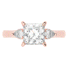 2.40CT.TW PRINCESS LAB DIAMOND 3 STONE ENGAGEMENT RING - Nazarelle