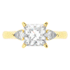 2.40CT.TW PRINCESS LAB DIAMOND 3 STONE ENGAGEMENT RING - Nazarelle