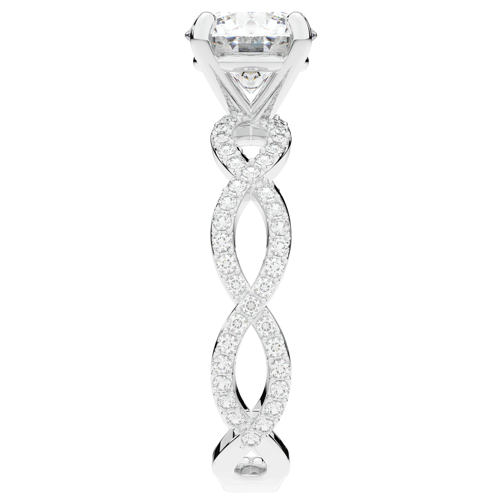 1.30CT.TW ROUND LAB DIAMOND ENGAGEMENT RING - Nazarelle