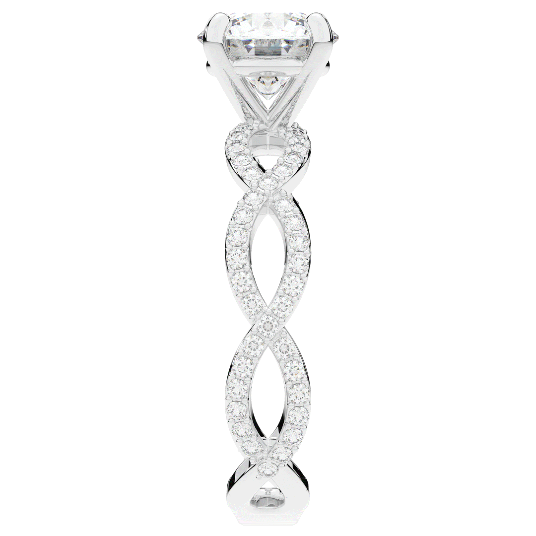 1.30CT.TW ROUND LAB DIAMOND ENGAGEMENT RING - Nazarelle