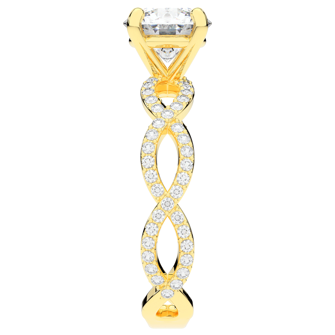 1.30CT.TW ROUND LAB DIAMOND ENGAGEMENT RING - Nazarelle