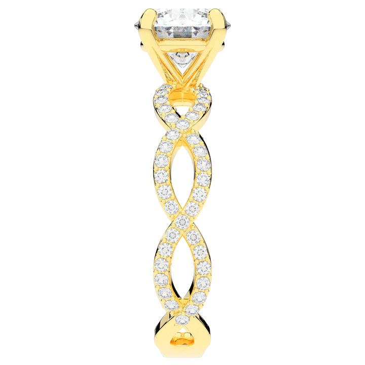 1.30CT.TW ROUND LAB DIAMOND ENGAGEMENT RING - Nazarelle