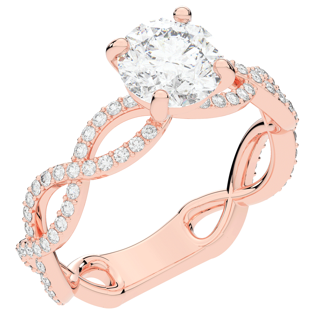 1.30CT.TW ROUND LAB DIAMOND ENGAGEMENT RING - Nazarelle