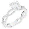 1.30CT.TW ROUND LAB DIAMOND ENGAGEMENT RING - Nazarelle