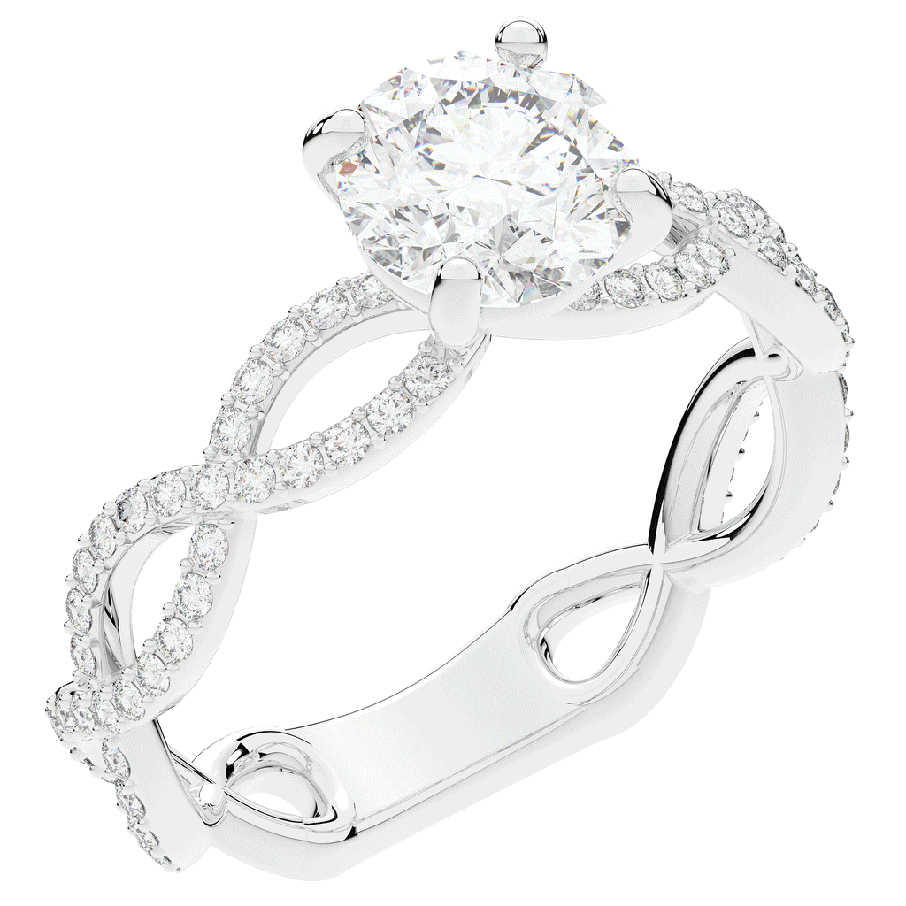 1.30CT.TW ROUND LAB DIAMOND ENGAGEMENT RING - Nazarelle