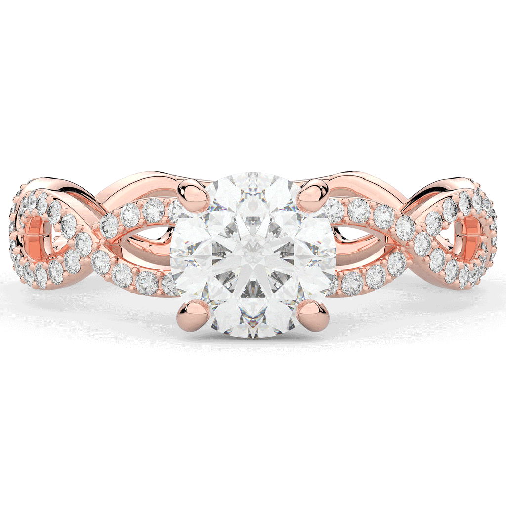 1.30CT.TW ROUND LAB DIAMOND ENGAGEMENT RING - Nazarelle