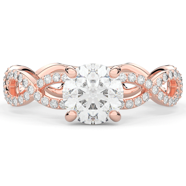 1.30CT.TW ROUND LAB DIAMOND ENGAGEMENT RING - Nazarelle