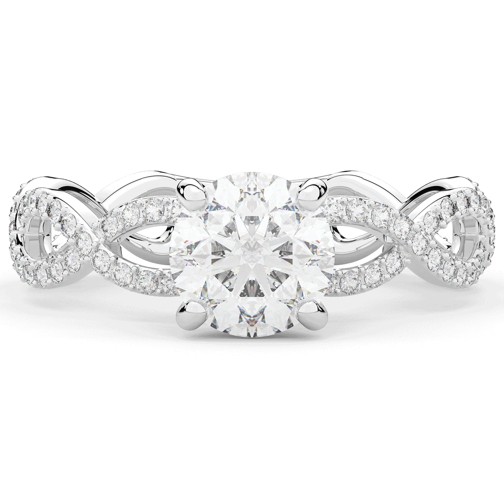1.30CT.TW ROUND LAB DIAMOND ENGAGEMENT RING - Nazarelle