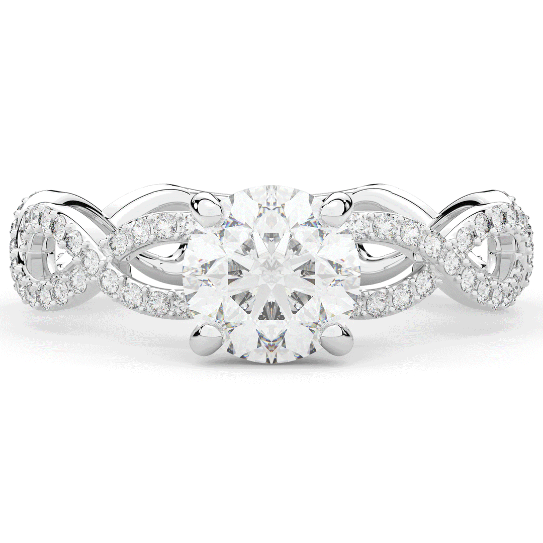 1.30CT.TW ROUND LAB DIAMOND ENGAGEMENT RING - Nazarelle