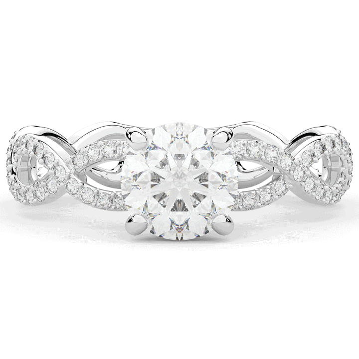 1.30CT.TW ROUND LAB DIAMOND ENGAGEMENT RING - Nazarelle