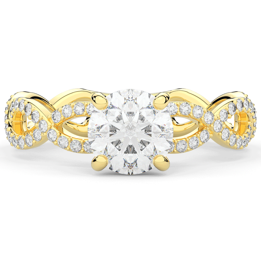 1.30CT.TW ROUND LAB DIAMOND ENGAGEMENT RING - Nazarelle