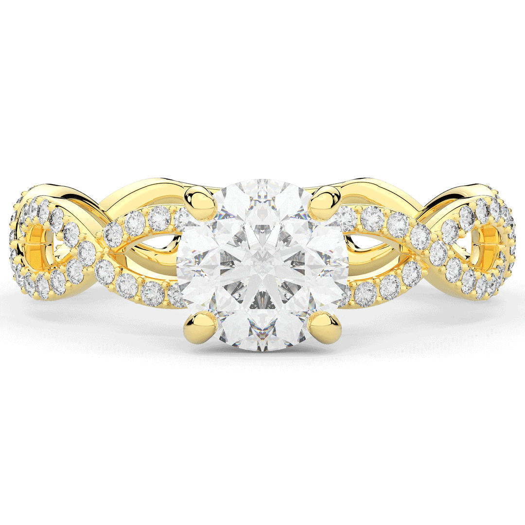 1.30CT.TW ROUND LAB DIAMOND ENGAGEMENT RING - Nazarelle