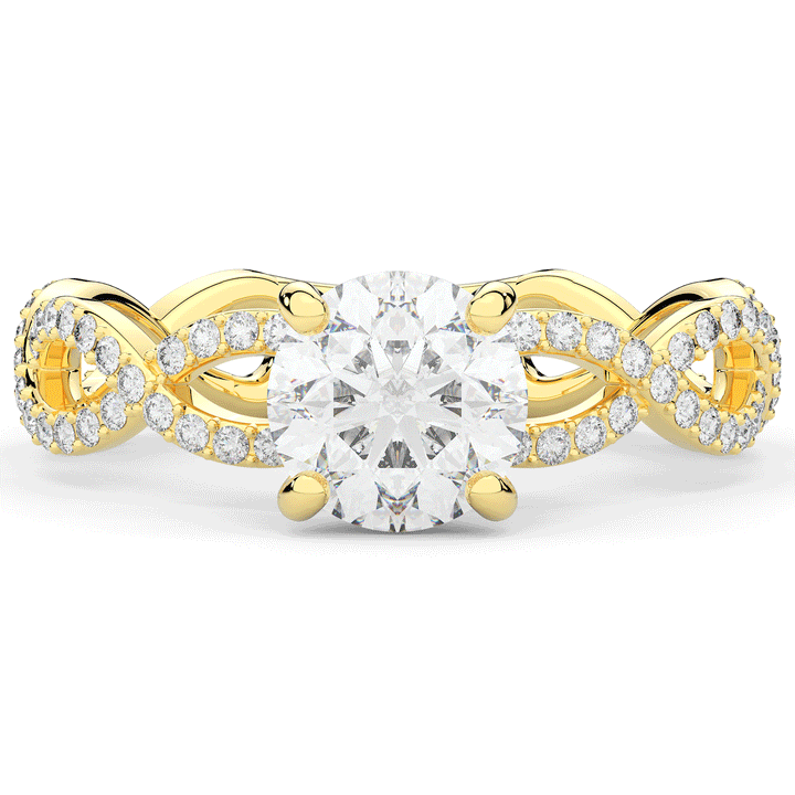 1.30CT.TW ROUND LAB DIAMOND ENGAGEMENT RING - Nazarelle